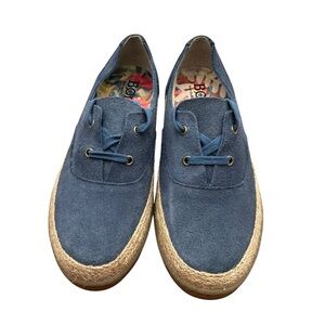 Born Blue Suede Boat Shoes‎ size 8.5